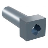 П-125-90-1 пленум из АБС пластика под диффузор диаметром 125мм и с 1 портом подключения под СПВ ПЭ D90