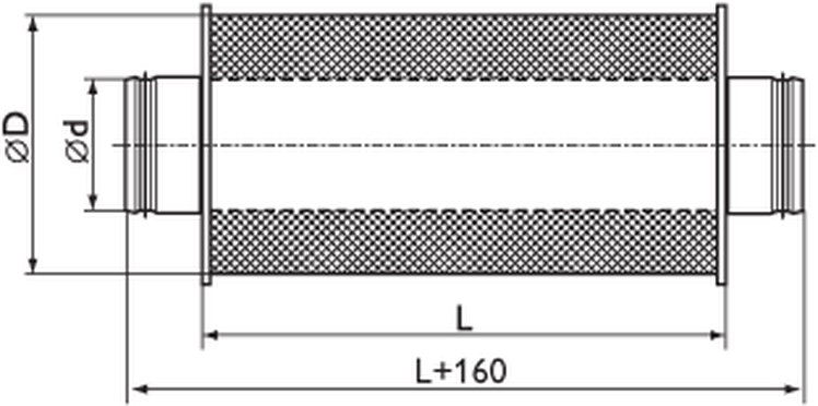 Шумоглушители CSA для круглых воздуховодов