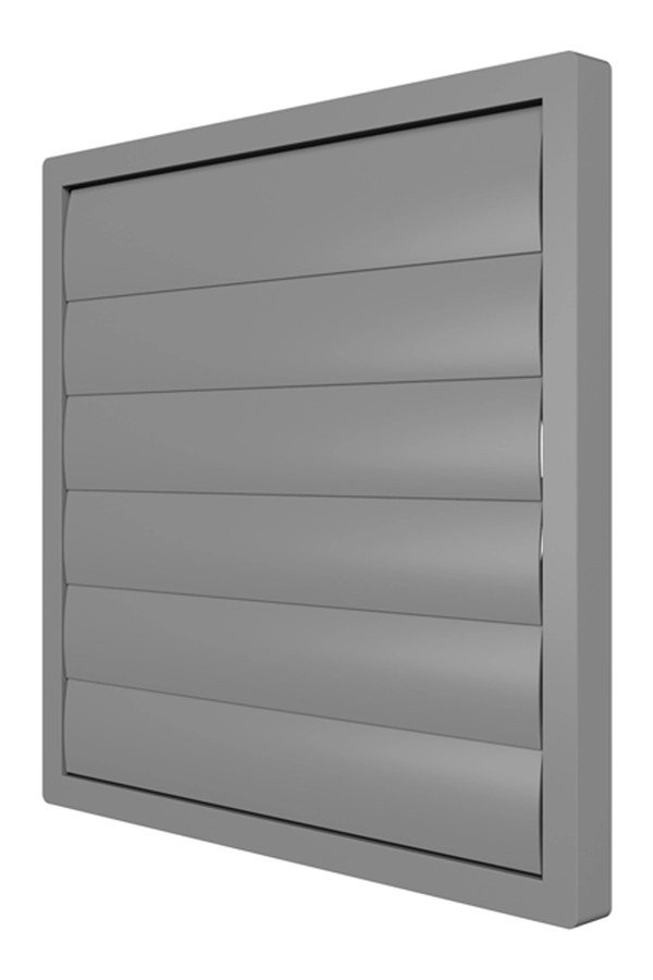 Выход стенной КФ фланец D315 жалюзи 360х360 ASA серый ERA